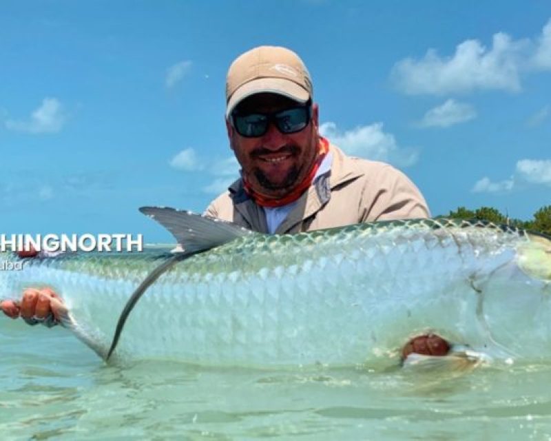 A person carrying a huge fish